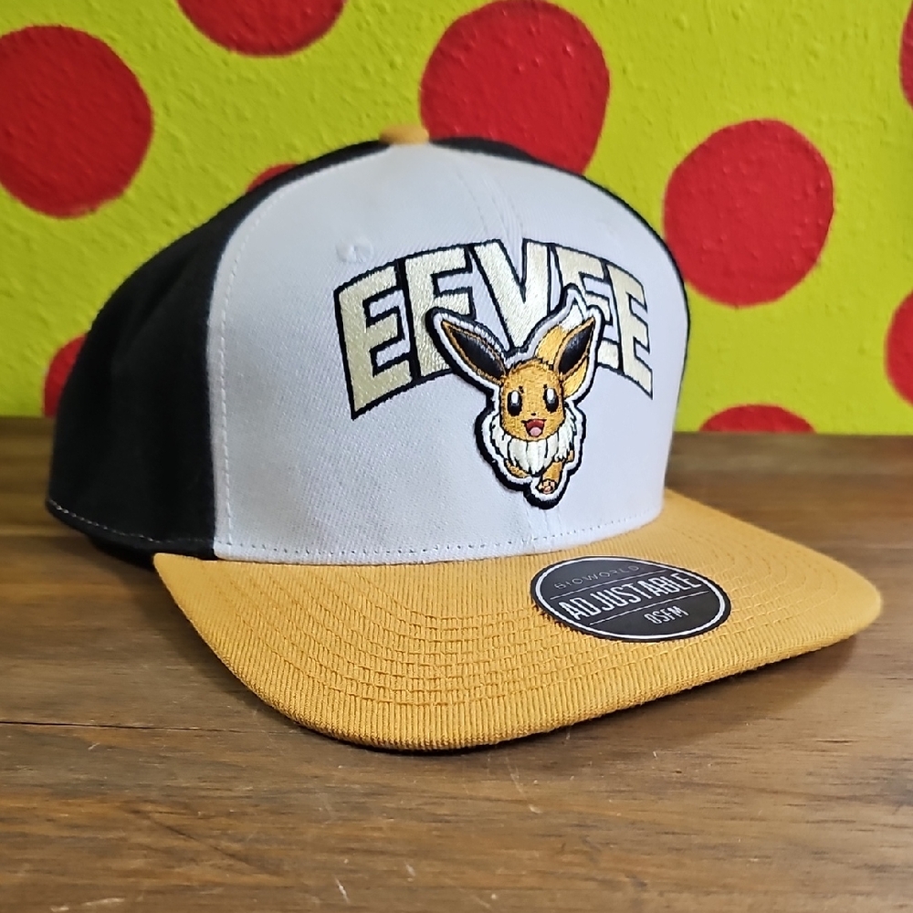 Bioworld Eevee Embroidered Yellow and White Cap